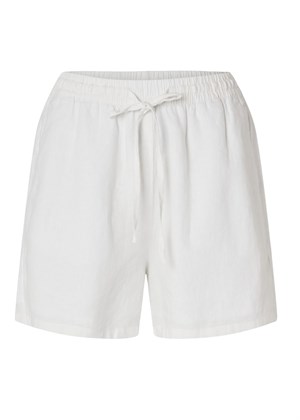 Linnie mw linen shorts Snow White Selected Femme 